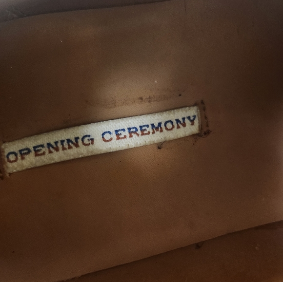 Opening Ceremony Oxfords Black and gold laced up loafers Sz 37 - Picture 8 of 10